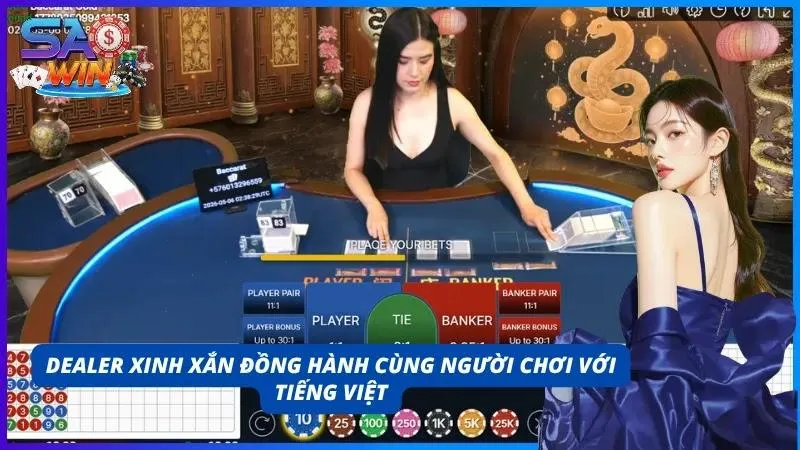 Dealer cuốn hút trong mỗi ván cược casino