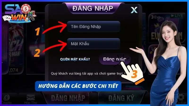 Quy trình các bước đăng nhập
