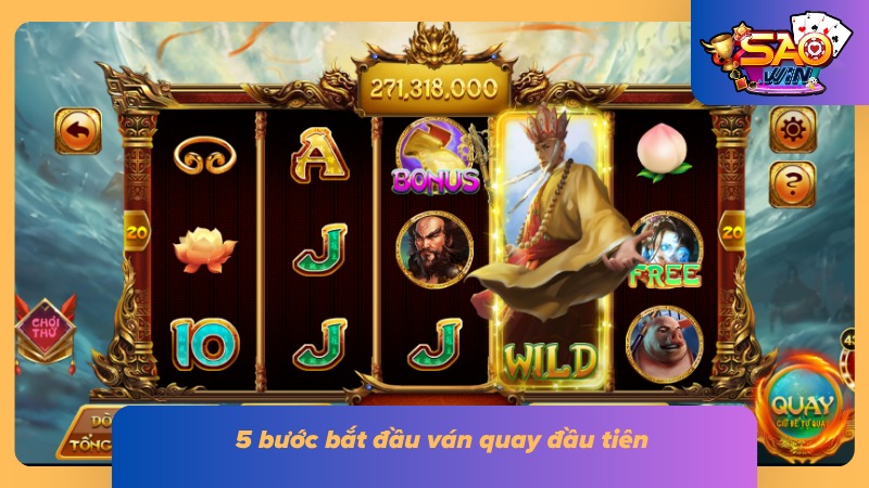 Nổ Hũ Tây Du Ký | Review Bảng Thưởng, Gameplay Và Mẹo Săn Hũ 6 Các nút chức năng chính được đánh dấu để người mới dễ nhận diện
